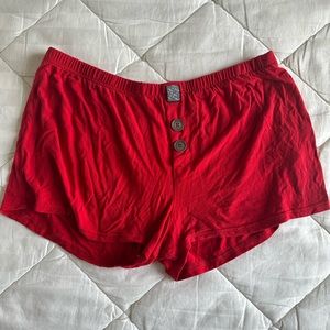 Red boxers. Very comfortable and soft. Stretchy material.